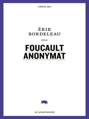 cover image of Foucault anonymat
